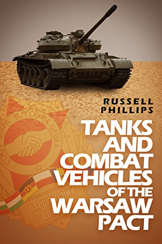 Book cover: Tanks and Combat Vehicles of the Warsaw Pact by Russell Phillips. The cover has a photo of a T-55 tank at the top.